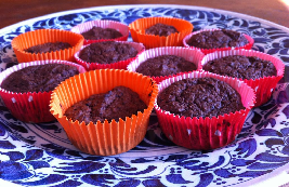 Muffins van havermout en chocolade. Voedselzandloper-proof