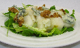 Groene salade met peer en gorgonzola